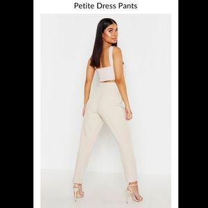 Boohoo Petite Dress Pants Stone Size 2 NWT